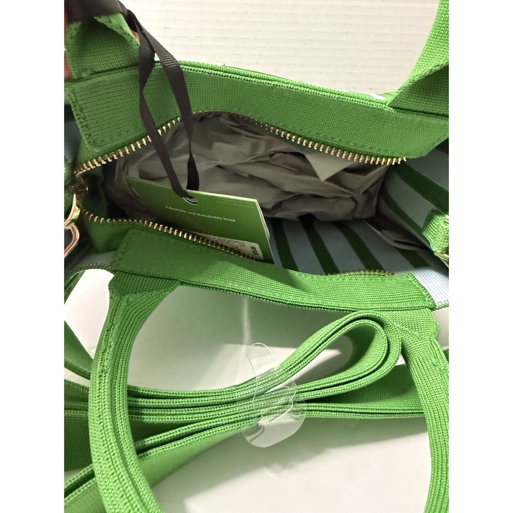 New Kate Spade New York x Target Stripe Knit Crossbody Bag in Green - Picture 7 of 9